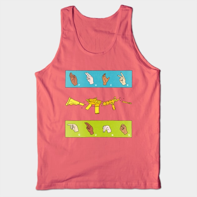 Anti-Guns, political design Tank Top by BryanWestArt